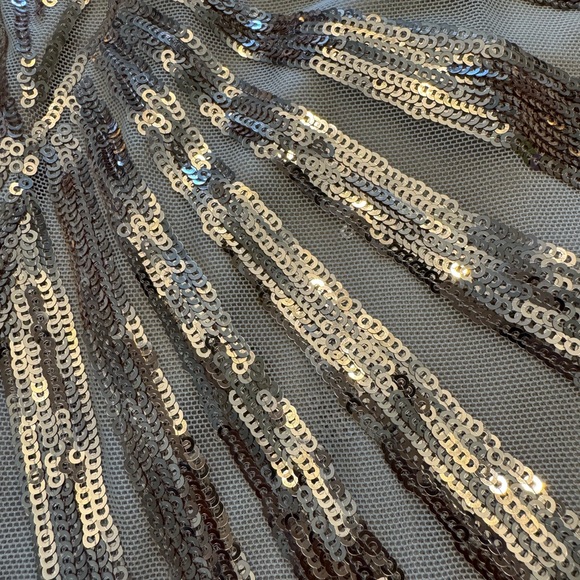 🟣 ROSE GOLD SEQUIN LINED SLEEVELESS MINI DRESS SIZE LARGE - Picture 4 of 6